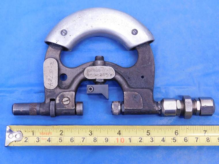 STANDARD GAGE CO. 0 - 1" RANGE DIAL INDICATOR SNAP GAGE 0 - 25 MM MADE IN USA - MS5668AP1