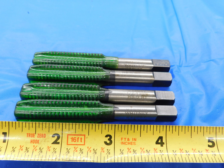 4 PCS NEW HANSON & WHITNEY 1/2 13 NC H1 HS-G PLUG TAP 4 STRAIGHT FLUTE .5 1/2-13 - MB3950AR1