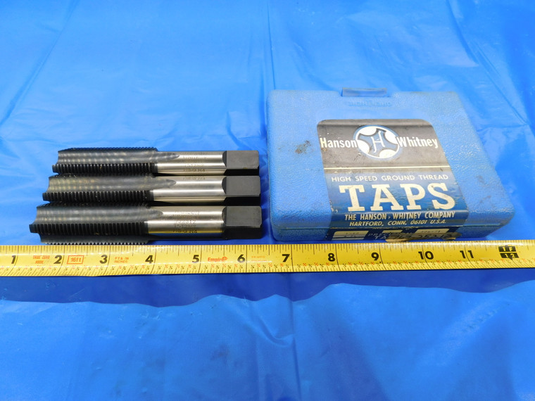 3PCS HANSON & WHITNEY 1" 12 NF H-4 HS-G OXIDE COATED PLUG TAP 4 STRAIGHT FLUTE - MB3946AR1