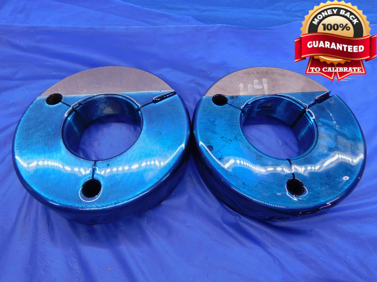 M44 X 1.5 4h5h VERMONT THREAD RING GAGES 44.0 GO NO GO P.D.'S = 43.028 & 42.864 - DW13783AP1