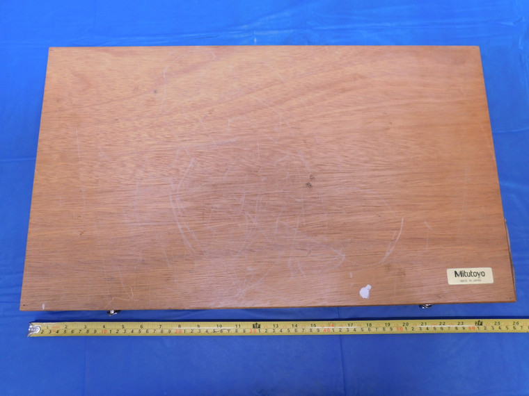 25" x 14.5" x 2" WOODEN STORAGE CASE FOR MITUTOYO MICROMETER OR CALIPER SET ?