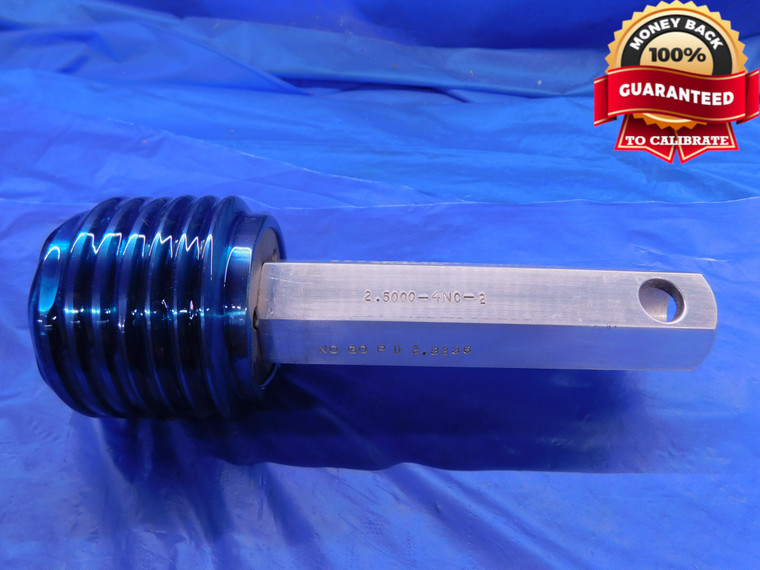 2 1/2 4 NC 2 SET THREAD PLUG GAGE 2.5 4.0 NO GO ONLY P.D. = 2.3236 INSPECTION - DW13813RD
