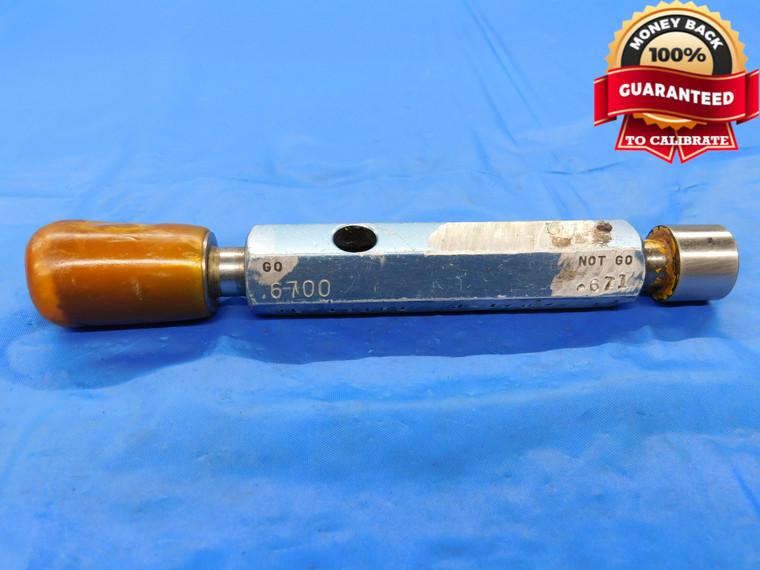 .6700 & .671 CL Y PIN PLUG GAGE GO NO GO .6719 -.0009 43/64 17 mm .670 .6710 - MB4037AP1