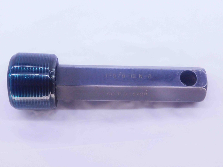 1 5/8 12 N 3 SET THREAD PLUG GAGE 1.625 1.6250 GO ONLY P.D. = 1.5709 UN 3A - DW13835RD