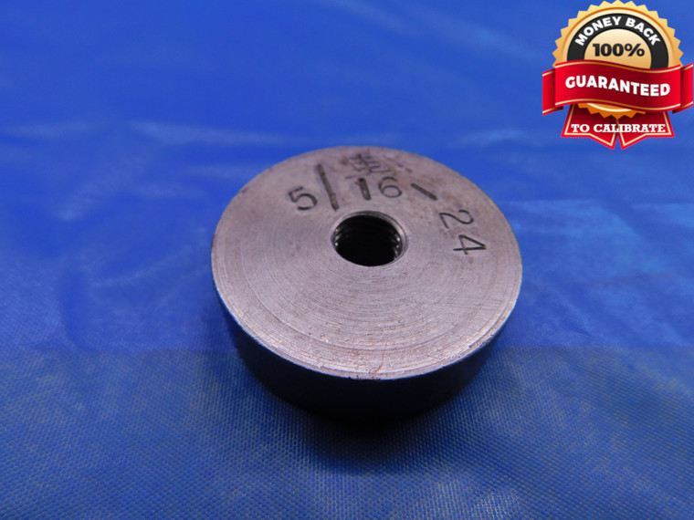 BUDGET SHOP MADE 5/16 24 SOLID THREAD RING GAGE .3125 5/16"-24 INSPECTION CHECK - DW13853LVR