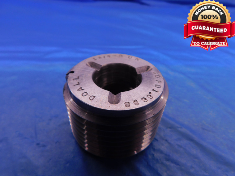 1 3/4 8 UN THREAD PLUG GAGE 1.75 1.750 1.7500 GO ONLY P.D. = 1.6688 2B OR 3B - DW13917AP1