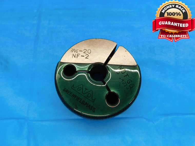 7/16 20 NF 2 THREAD RING GAGE .4375 NO GO ONLY P.D. = .4014 UNF-2 INSPECTION - DW13915RD