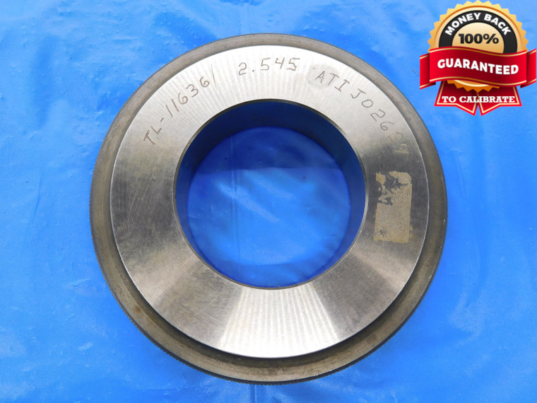 2.545 MASTER PLAIN BORE RING GAGE 2.5469 -.0019 2 35/64 64.643 mm 2.5450 - MB4191AP1