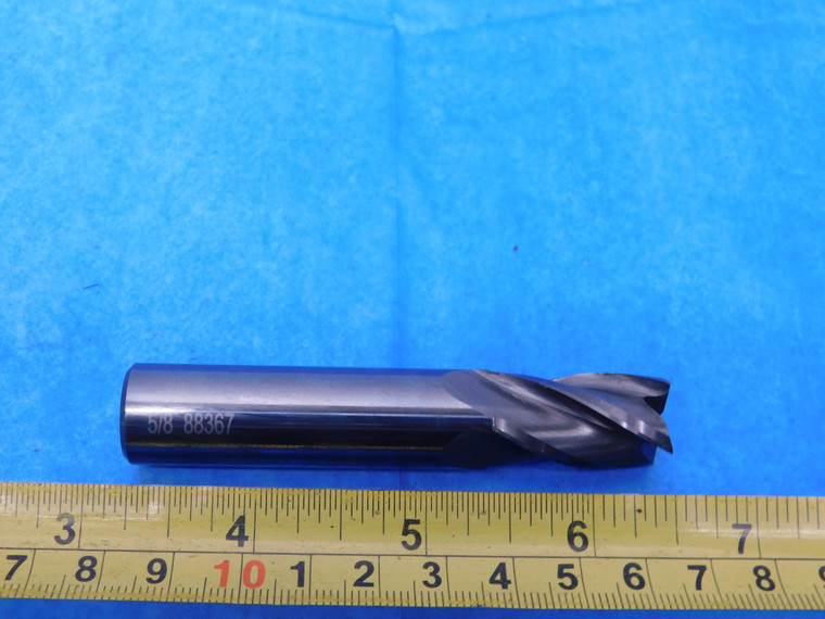 5/8 O.D. 1 1/4 LOC 3 3/8 OAL SOLID CARBIDE END MILL 5/8 SHANK 4 FLUTE 88367 .625 - MS5864AR1