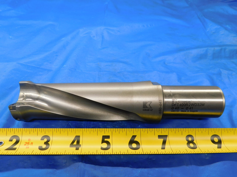 KENNAMETAL 40mm - 41mm O.D. INDEXABLE DRILL DFT400R2WD32M 1 1/4 SHANK 2 FL - MB4368AK1