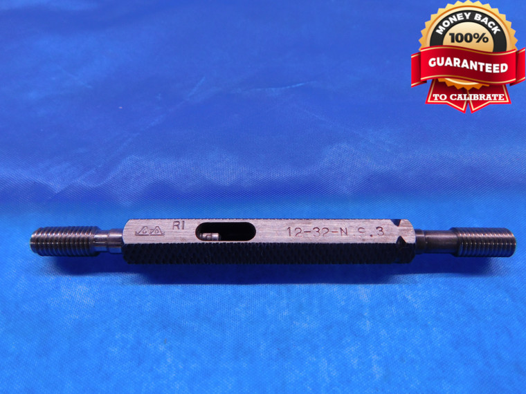 12 32 NS 3 SET THREAD PLUG GAGE #12 .216 .2160 GO NO GO P.D.'S = .1957 & .1938 - DW13943AX1