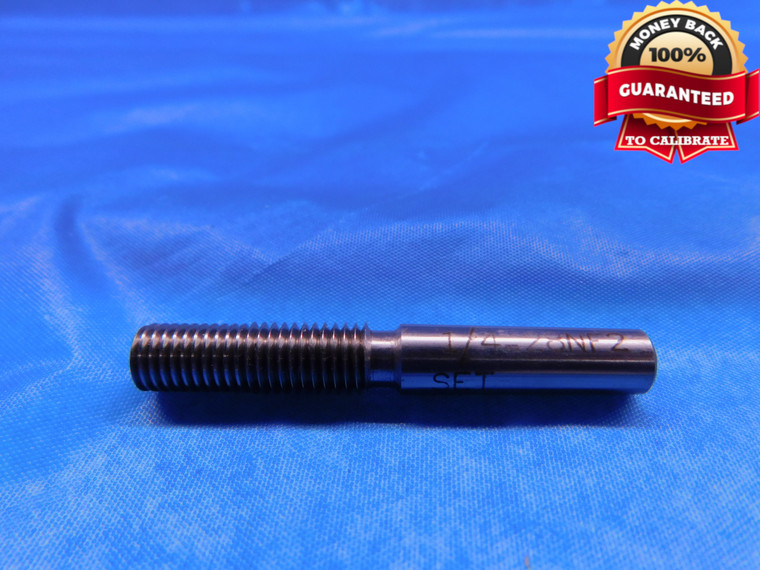 1/4 28 NF 2 SET THREAD PLUG GAGE .25 .250 .2500 NO GO ONLY P.D. = .2237 CHECK - DW13942AX1