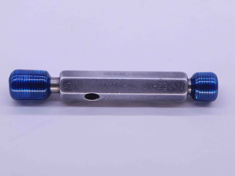 11/16 16 UN 2B THREAD PLUG GAGE .6875 GO NO GO P.D.'S = .6469 & .6531 CHECK - DW13982LVR