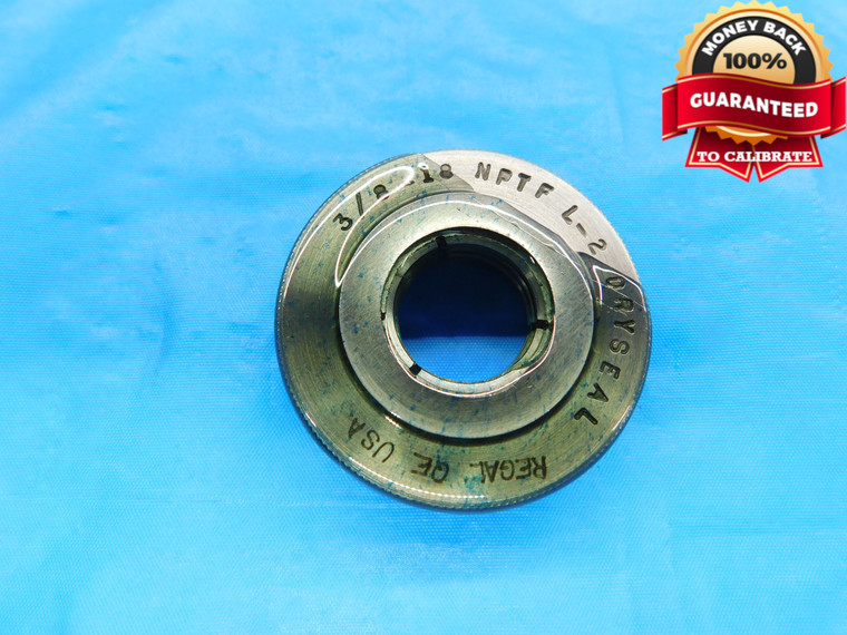 3/8 18 NPTF L2 PIPE THREAD RING GAGE .375 .3750 N.P.T.F. DRYSEAL TAPER CHECK - DW14013RD