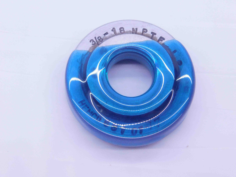 3/8 18 NPTF L2 PIPE THREAD RING GAGE .375 .3750 N.P.T.F. DRYSEAL TAPER CHECK - DW14013RD