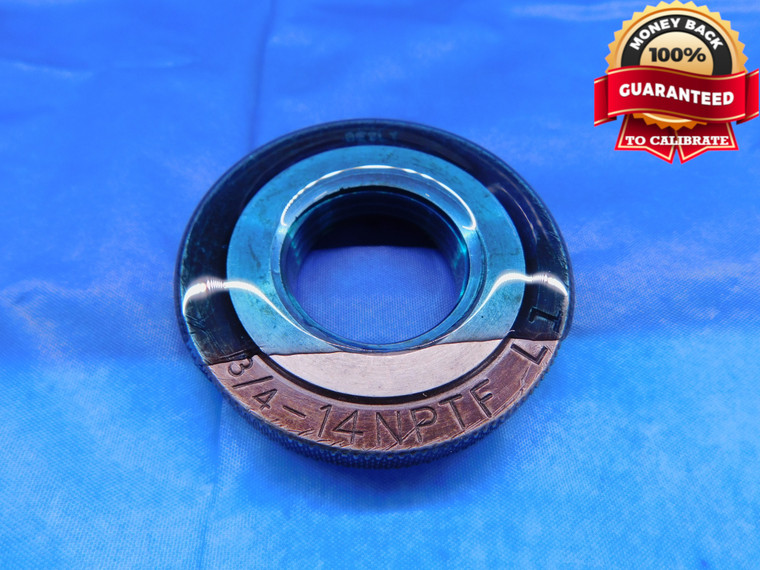 3/4 14 NPTF L1 PIPE THREAD RING GAGE .75 .750 .7500 N.P.T.F. DRYSEAL TAPER CHECK - DW14003RD