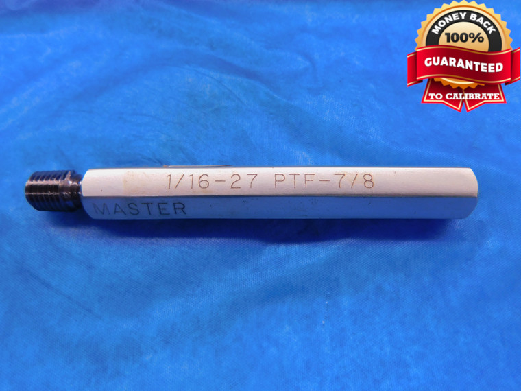 1/16 27 PTF 7/8 MASTER SET PIPE THREAD PLUG GAGE .0625 PTF SAE - DW14030AU1