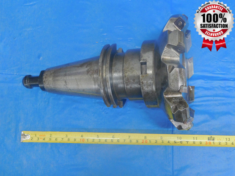 CAT50 PILOT O.D. 5/8 KEY FACE MILL TOOL HOLDER W/ 6" O.D. 10 INSERTS FACE MILL