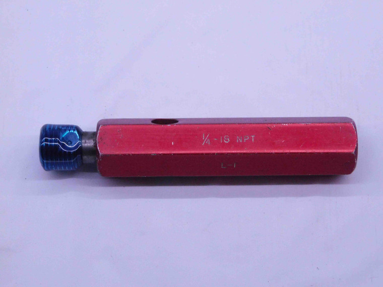 1/4 18 NPT L1 PIPE THREAD PLUG GAGE .25 .250 .2500 N.P.T. NATIONAL TAPER CHECK - DW14191LVR