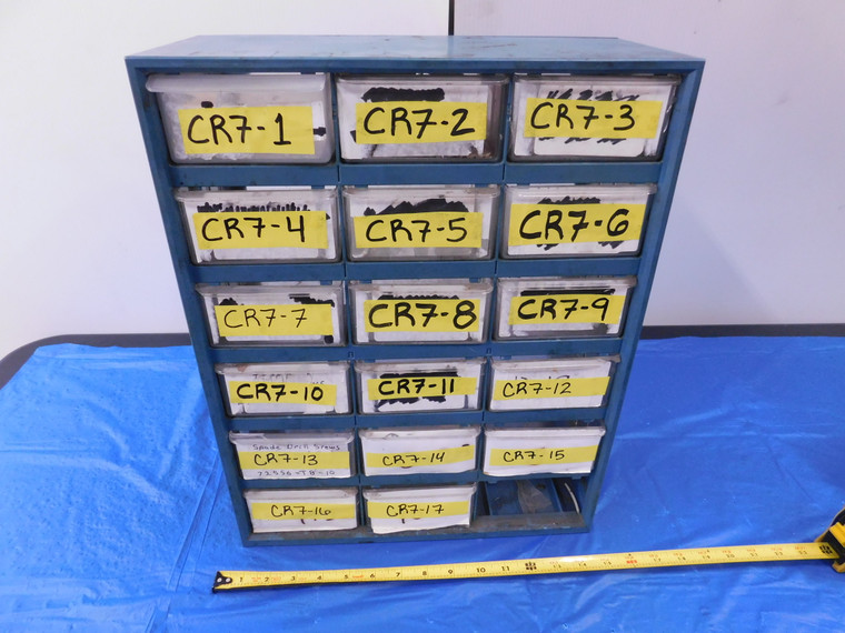 17 DRAWER METAL HARDWARE CABINET 14 1/2" X 6 1/2" X 18" SMALL TOOL ORGANIZER