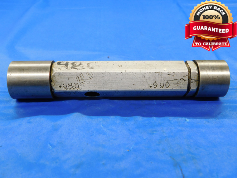 .986 & .990 PIN PLUG GAGE GO NO GO .9844 +.0016 63/64 25 mm .9860 .9900 - MB4726AZ1