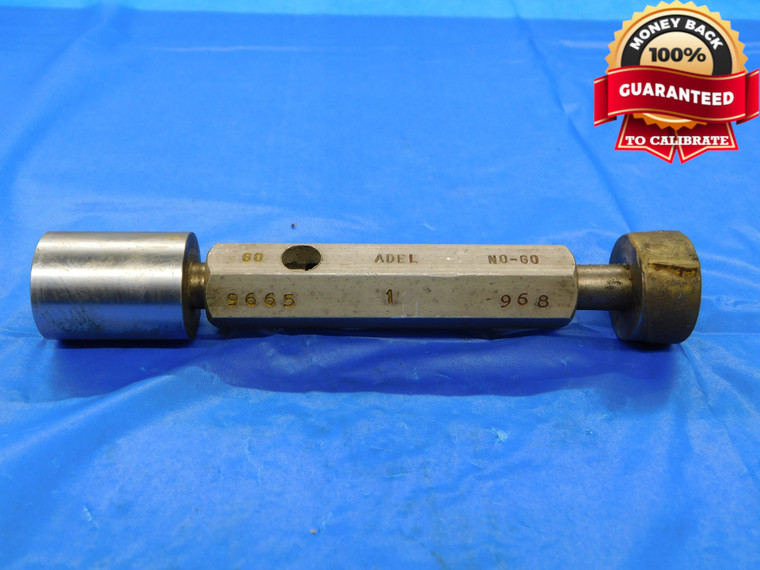 .9665 & .968 PIN PLUG GAGE GO NO GO .9688 -.0008 31/32 24.587 mm .9680 - MB4720AZ1