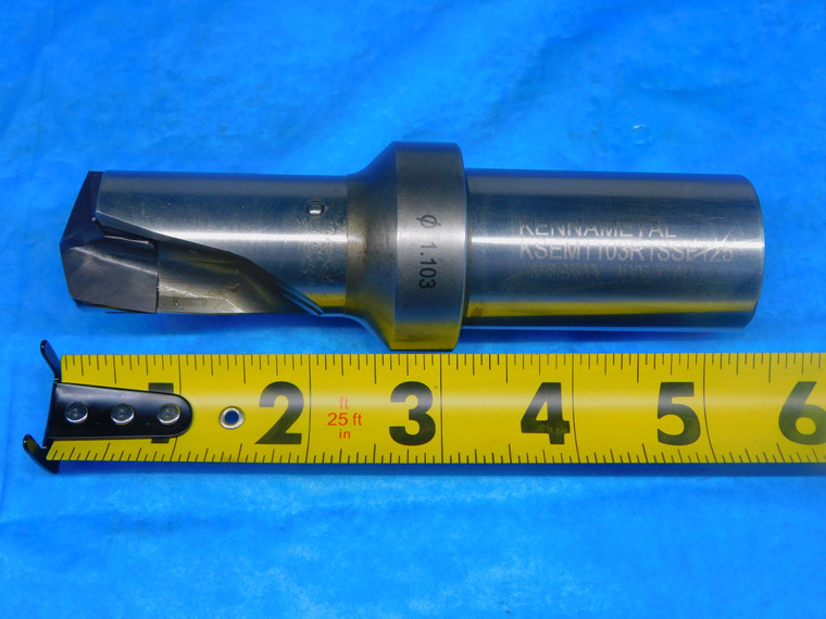 KENNAMETAL 1.103" O.D. REPLACEABLE TIP DRILL BODY KSEM1103R1SSF125 1 1/4 SHANK - AR4073AQ1