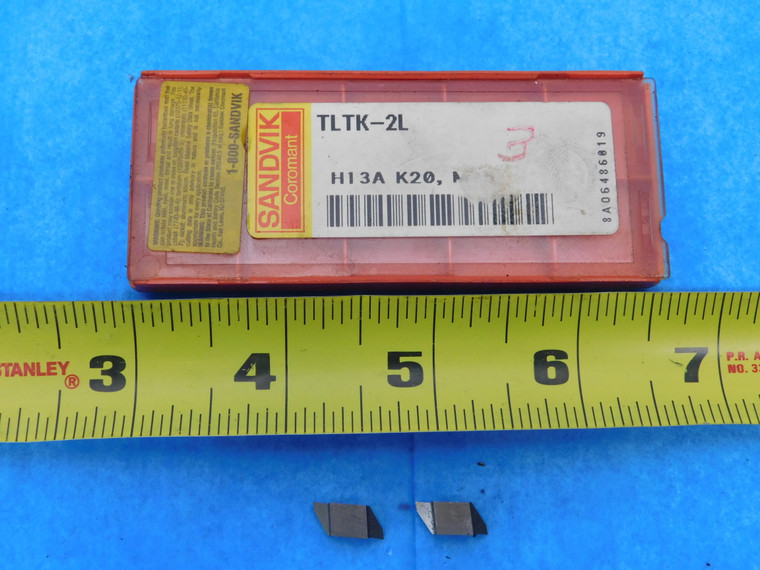 2PCS NEW SANDVIK TLTK-2L H13A CARBIDE THREADING INSERTS INDEXABLE TOOLING - JH1993AL1
