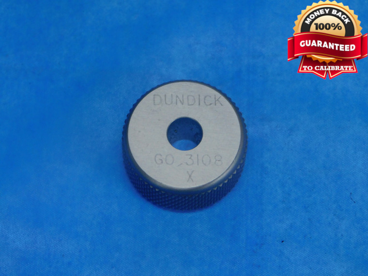 .3108 CLASS X MASTER PLAIN BORE RING GAGE .3125 -.0017 UNDERSIZE 5/16 8 mm - JP0037AU1