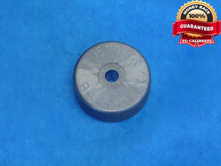 .1570 CLASS X MASTER PLAIN BORE RING GAGE .1563 +.0007 OVERSIZE 5/32 4 mm .157 - JP0042AU1