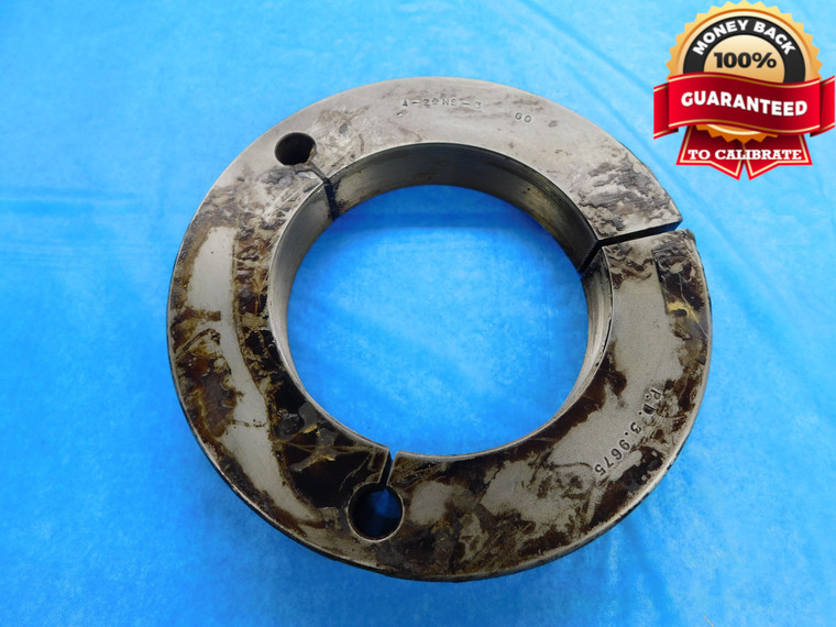 4" 20 NS 3 THREAD RING GAGE 4.0 4.00 4.000 4.0000 GO ONLY P.D. = 3.9675 UNS-3A - DW14371RD