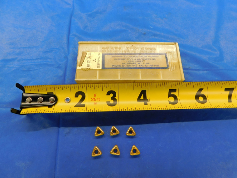 6PCS NEW MITSUBISHI NCMT090204U1 UP20M TiN COATED CARBIDE TURNING INSERTS - MB5006AP1