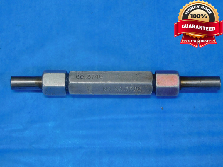.3740 & .3760 PIN PLUG GAGE GO NO GO .3750 -.0010 3/8 9.550 mm .374 .376 - JP0103LVR