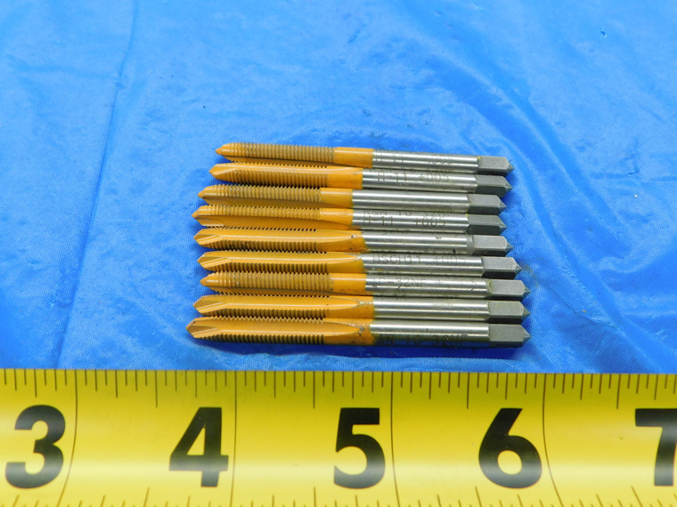 9PCS R&N #10 32 NF HSS SPIRAL POINT PLUG TAP 2 STRAIGHT FLUTE OVERSIZE +.005 - MB5098AR1