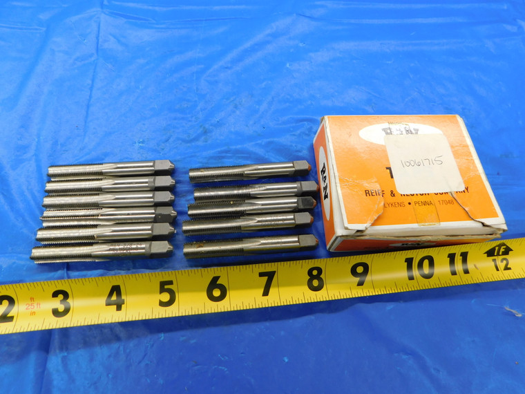 11 PCS REIFF & NESTOR 3/8 24 NF HSS BOTTOMING TAP 4 STRAIGHT FLUTE .375 R&N - MB5141RDT