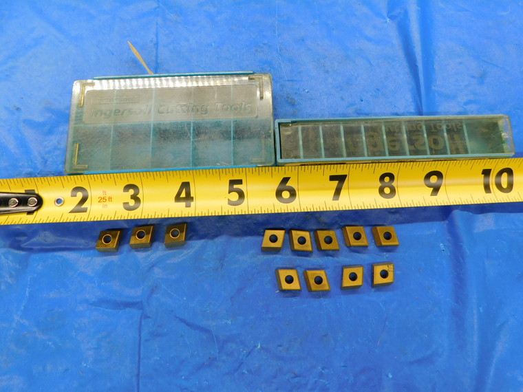 12PCS NEW INGERSOLL CDE313R01 301 A TIN COATED CARBIDE TURNING INSERTS - MB5148RDT