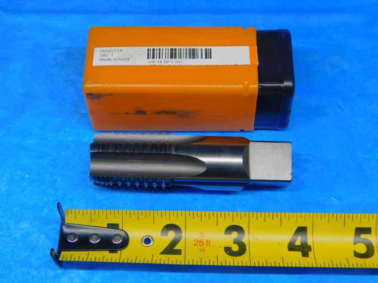 NEW HERTEL 3/4 14 NPT HSS INTERRUPTED TOOTH PIPE TAP 5 STRAIGHT FLUTE .75 USA - AR4520AR1