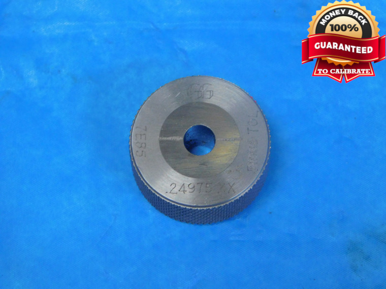 .24975 CLASS XX MASTER PLAIN BORE CARBIDE RING GAGE .2500 1/4 6.344 mm - JP0165EY