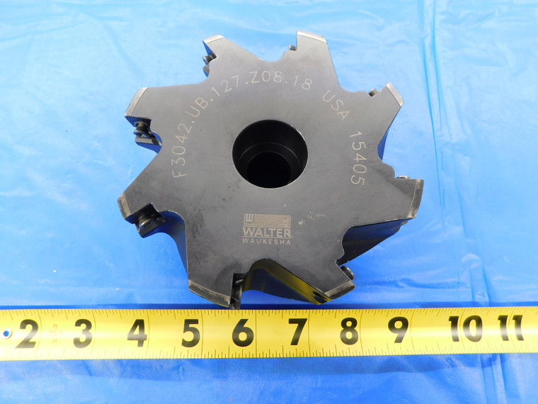 WALTER WAUKESHA 5" O.D. FACE MILL F3042.UB.127.Z08.18 1 1/2 PILOT 8 POCKETS 5.0 - MB5371RDT