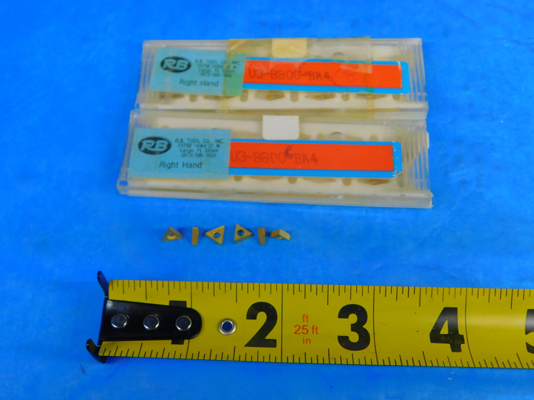 18PCS NEW RB TOOL U3-8800-BK4 CARBIDE TURNING INSERTS INDEXABLE RIGHT HAND - AR4800RDT