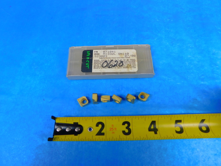 6PCS NEW SPEEDCUT MI332L 523003 SN160 TiN COATED CARBIDE INSERTS - AR4801RDT