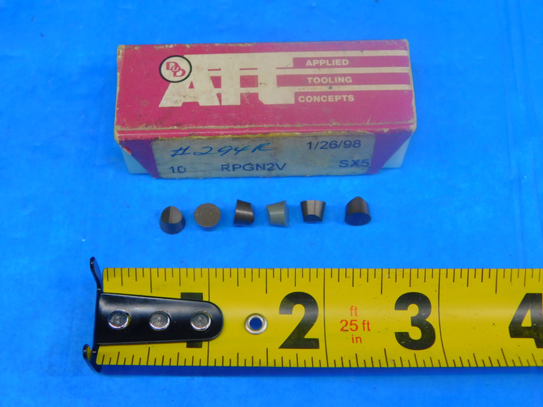 10PCS NEW APPLIED TOOLING CONCEPTS RPGN2V SX5 CARBIDE INSERTS INDEXABLE - AR4975RDT