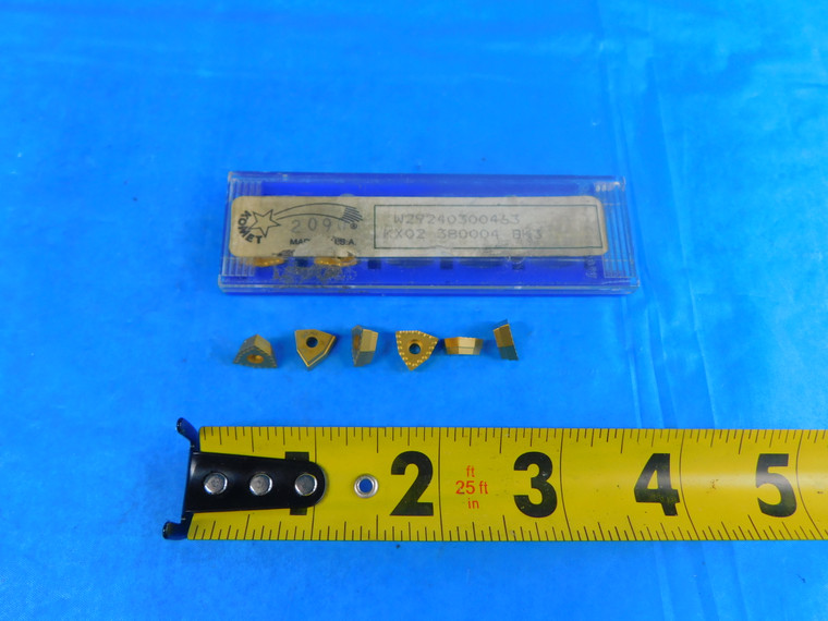 9PCS NEW KOMET W29240300463 KX02 380004 BK3 TiN COATED CARBIDE TURNING INSERTS - AR4978RDT