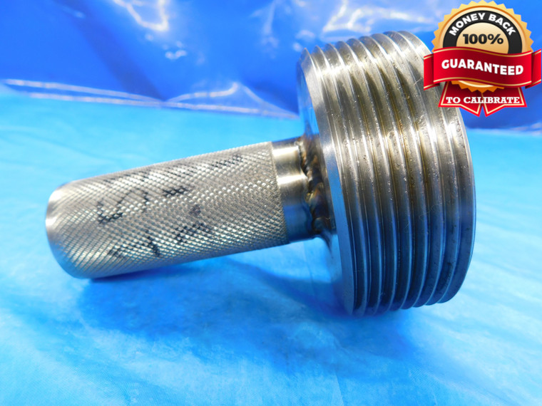 SHOP MADE 3.109 8 LEFT HAND THREAD PLUG GAGE 3.1090 GO ONLY P.D. = 3.0286 L.H. - DW14844AG2