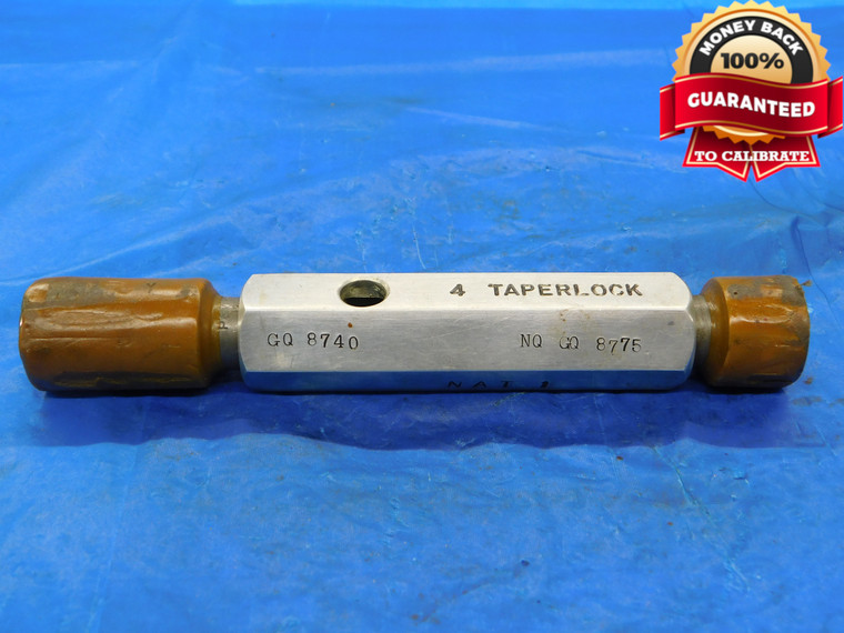 .8740 & .8775 PIN PLUG GAGE GO NO GO .8750 -.0010 7/8 22 mm .874 A-4 TAPERLOCK - MB5655RD