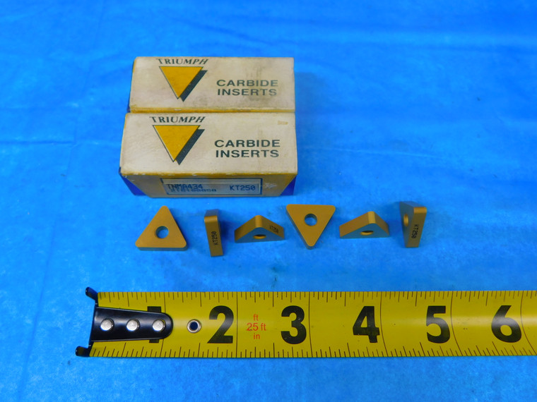 16PCS NEW TRIUMPH TNMA434 KT250 TiN COATED CARBIDE TURNING INSERTS TNMA 434 - AR5044RDT