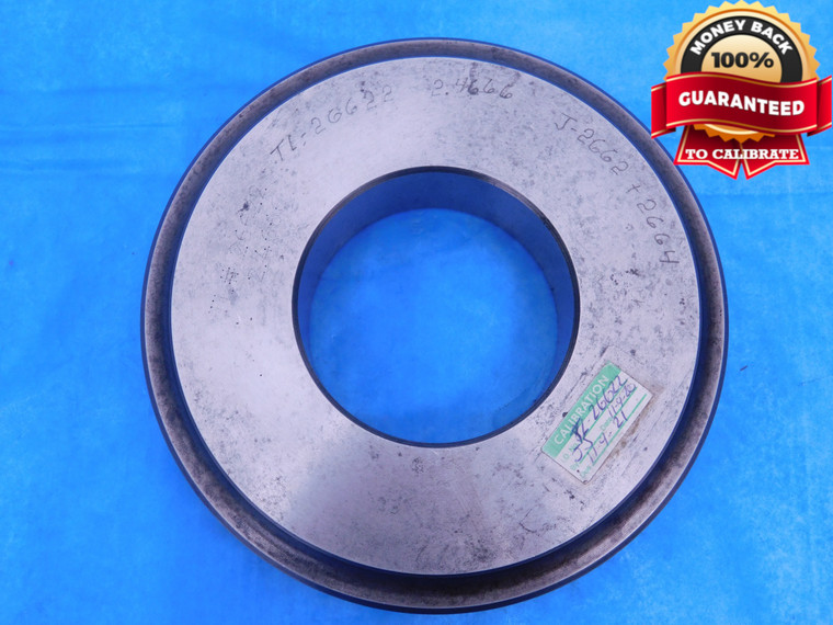 2.4666 MASTER PLAIN BORE RING GAGE 2.4688 -.0022 UNDERSIZE 2 15/32 62.652 mm - MC0168AP1
