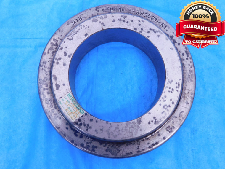 3.6995 MASTER PLAIN BORE RING GAGE 3.7031 -.0036 OVERSIZE 3 45/64 94 mm - MC0186AP1