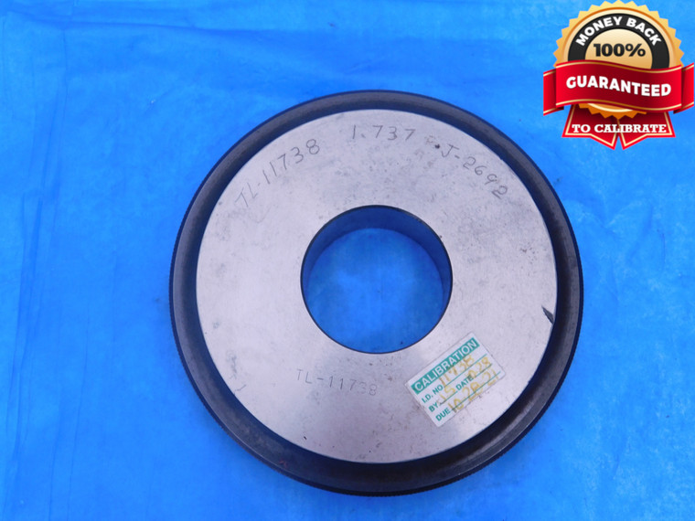 1.737 MASTER PLAIN BORE RING GAGE 1.7344 +.0026 UNDERSIZE 1 47/64 44 mm 1.7370 - MC0183AP1