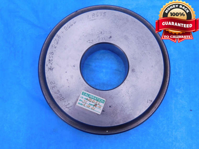 1.8675 MASTER PLAIN BORE RING GAGE 1.8750 -.0075 UNDERSIZE 1 7/8 47.435 mm - MC0171AP1